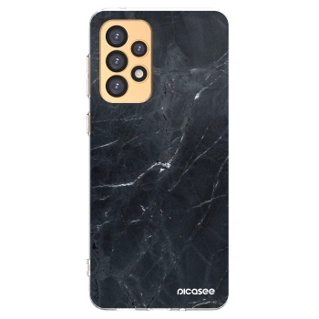 Picasee Samsung Galaxy A33 5G A336 Hülle - Transparentes Silikon - Black marble