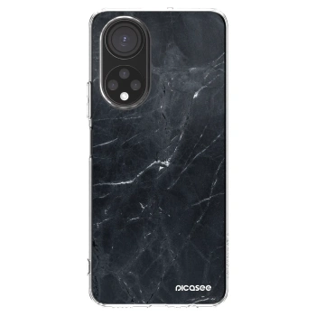 Picasee Honor X7 Hülle - Transparentes Silikon - Black marble