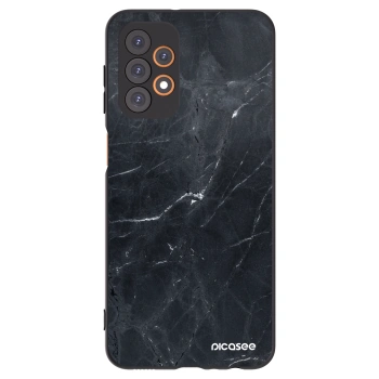 Picasee Samsung Galaxy A23 A235F 4G Hülle - Schwarzes Silikon - Black marble