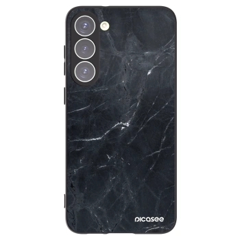 Picasee Samsung Galaxy S23+ 5G Hülle - Schwarzes Silikon - Black marble