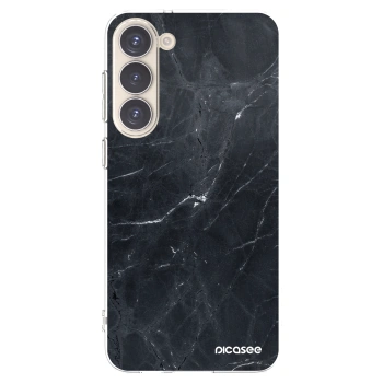 Picasee Samsung Galaxy S23+ 5G Hülle - Transparentes Silikon - Black marble
