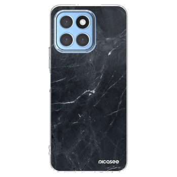 Picasee Honor X8 5G Hülle - Transparentes Silikon - Black marble