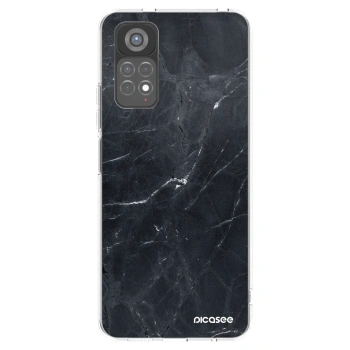 Picasee Xiaomi Redmi Note 11S 5G Hülle - Transparentes Silikon - Black marble