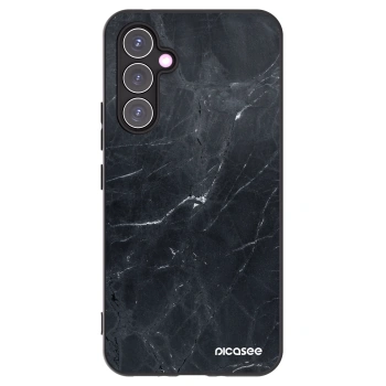 Picasee Samsung Galaxy A54 5G A546B Hülle - Schwarzes Silikon - Black marble