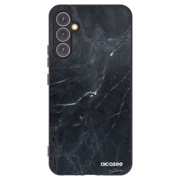Picasee Samsung Galaxy A34 5G A346B Hülle - Schwarzes Silikon - Black marble