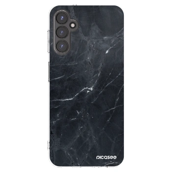 Picasee Samsung Galaxy A14 5G A146P Hülle - Transparentes Silikon - Black marble