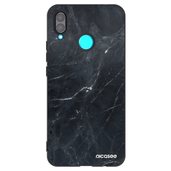 Picasee Huawei Nova 3 Hülle - Schwarzes Silikon - Black marble