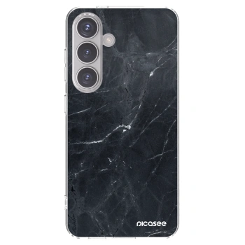 Picasee Samsung Galaxy S24 S921B 5G Hülle - Transparentes Silikon - Black marble