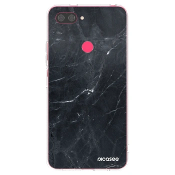 Picasee Xiaomi Mi 8 Lite Hülle - Transparentes Silikon - Black marble