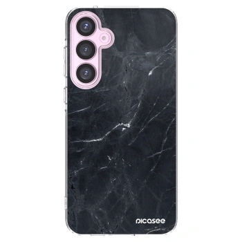 Picasee Samsung Galaxy A55 5G A556B Hülle - Transparentes Silikon - Black marble