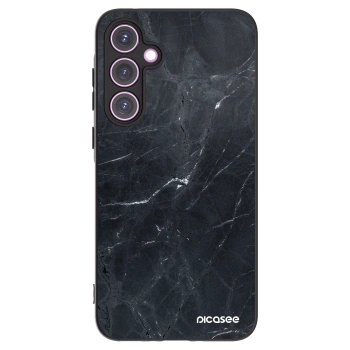 Picasee Samsung Galaxy A35 5G A356B Hülle - Schwarzes Silikon - Black marble