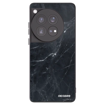 Picasee OnePlus 12 5G Hülle - Schwarzes Silikon - Black marble