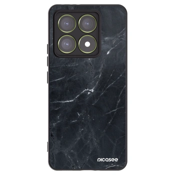 Picasee Xiaomi 14T Hülle - Schwarzes Silikon - Black marble