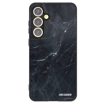 Picasee Samsung Galaxy S24 FE S721B Hülle - Schwarzes Silikon - Black marble