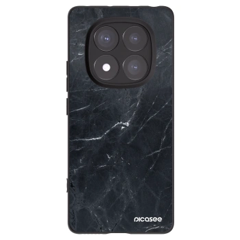 Picasee Xiaomi Redmi Note 14 Pro 5G Hülle - Schwarzes Silikon - Black marble
