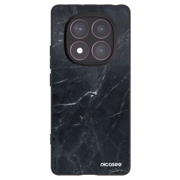 Picasee Xiaomi Redmi Note 14 Pro 4G Hülle - Schwarzes Silikon - Black marble