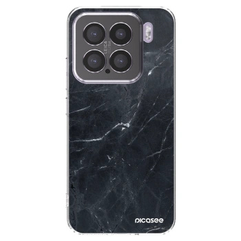 Picasee Xiaomi 15 Hülle - Transparentes Silikon - Black marble