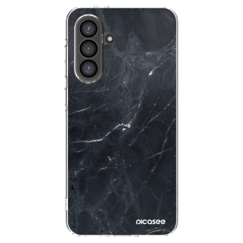 Picasee Samsung Galaxy A36 5G Hülle - Transparentes Silikon - Black marble