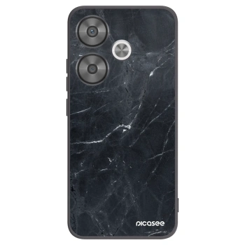 Picasee Xiaomi Poco F6 Hülle - Schwarzes Silikon - Black marble