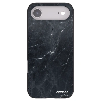 Picasee Apple iPhone Air Hülle - Schwarzes Silikon - Black marble