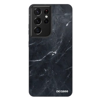 Picasee Fashion Case für Samsung Galaxy S21 Ultra 5G G998B - Black marble