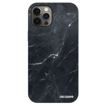 Hülle für Apple iPhone 12 Pro - Black marble