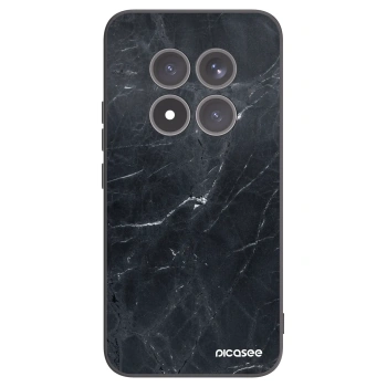 Picasee Xiaomi Redmi Note 15 Pro+ Hülle - Schwarzes Silikon - Black marble