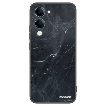 Picasee Vivo Y29s 5G Hülle - Schwarzes Silikon - Black marble