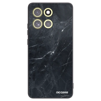 Picasee Motorola Moto G86 Power 5G Hülle - Schwarzes Silikon - Black marble