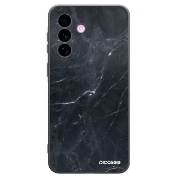 Picasee Samsung Galaxy A57 5G Hülle - Schwarzes Silikon - Black marble