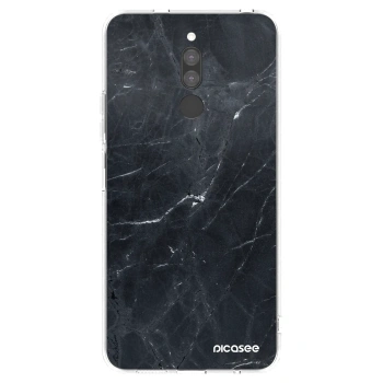 Picasee Xiaomi Redmi 8 Hülle - Transparentes Silikon - Black marble