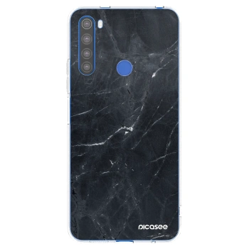 Picasee Xiaomi Redmi Note 8T Hülle - Transparentes Silikon - Black marble