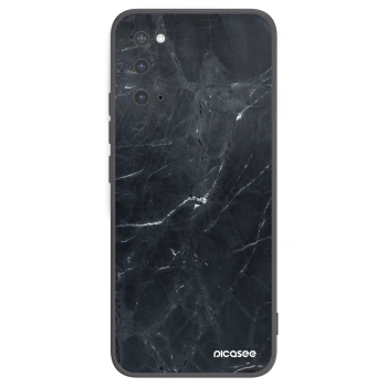 Picasee Samsung Galaxy S20 G980F Hülle - Schwarzes Silikon - Black marble