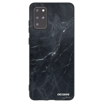 Picasee Samsung Galaxy S20+ G985F Hülle - Schwarzes Silikon - Black marble