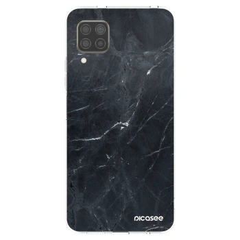 Picasee Huawei P40 Lite Hülle - Transparentes Silikon - Black marble