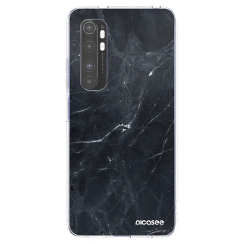 Picasee Xiaomi Mi Note 10 Lite Hülle - Transparentes Silikon - Black marble