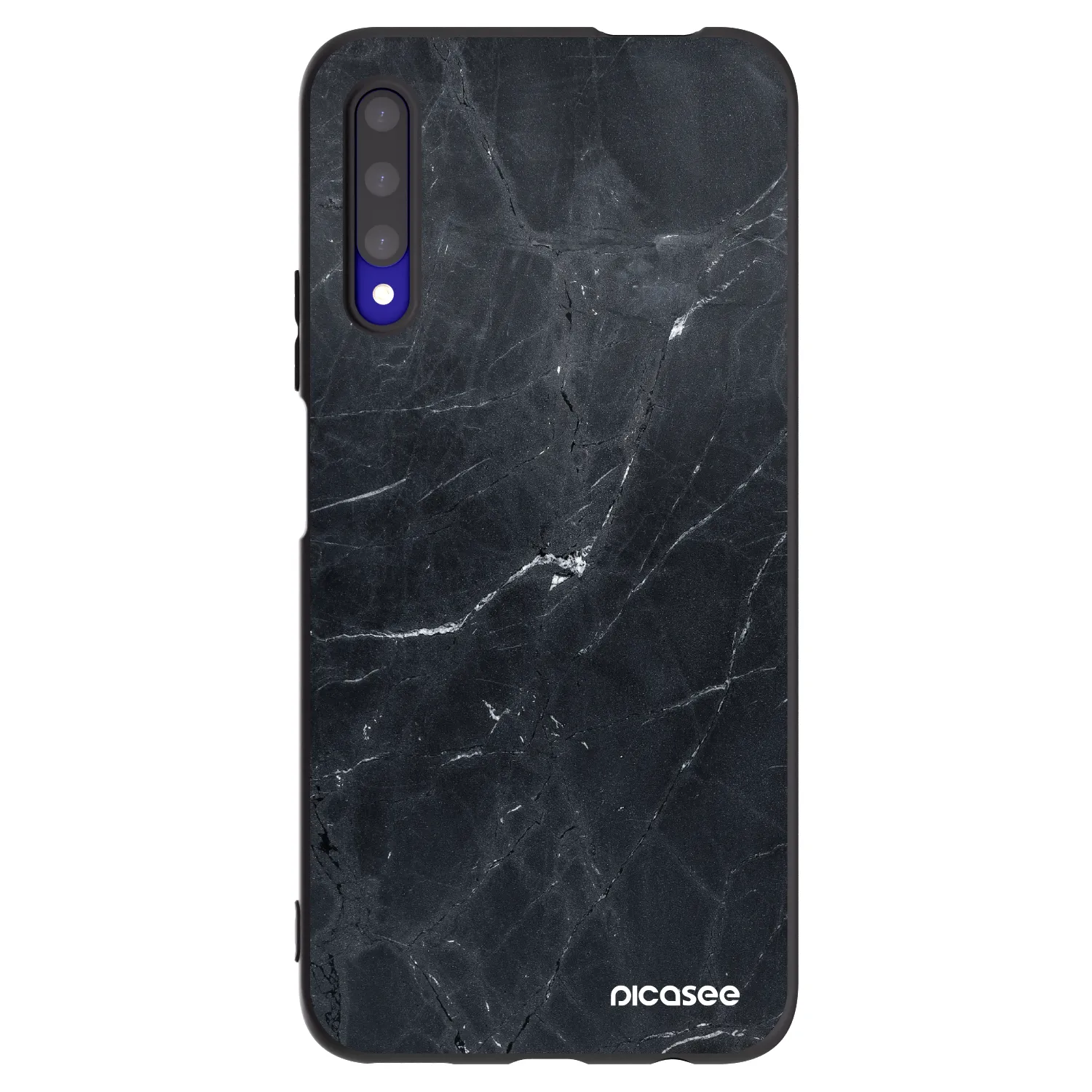 Picasee Honor 9X Pro Hülle - Schwarzes Silikon - Black marble