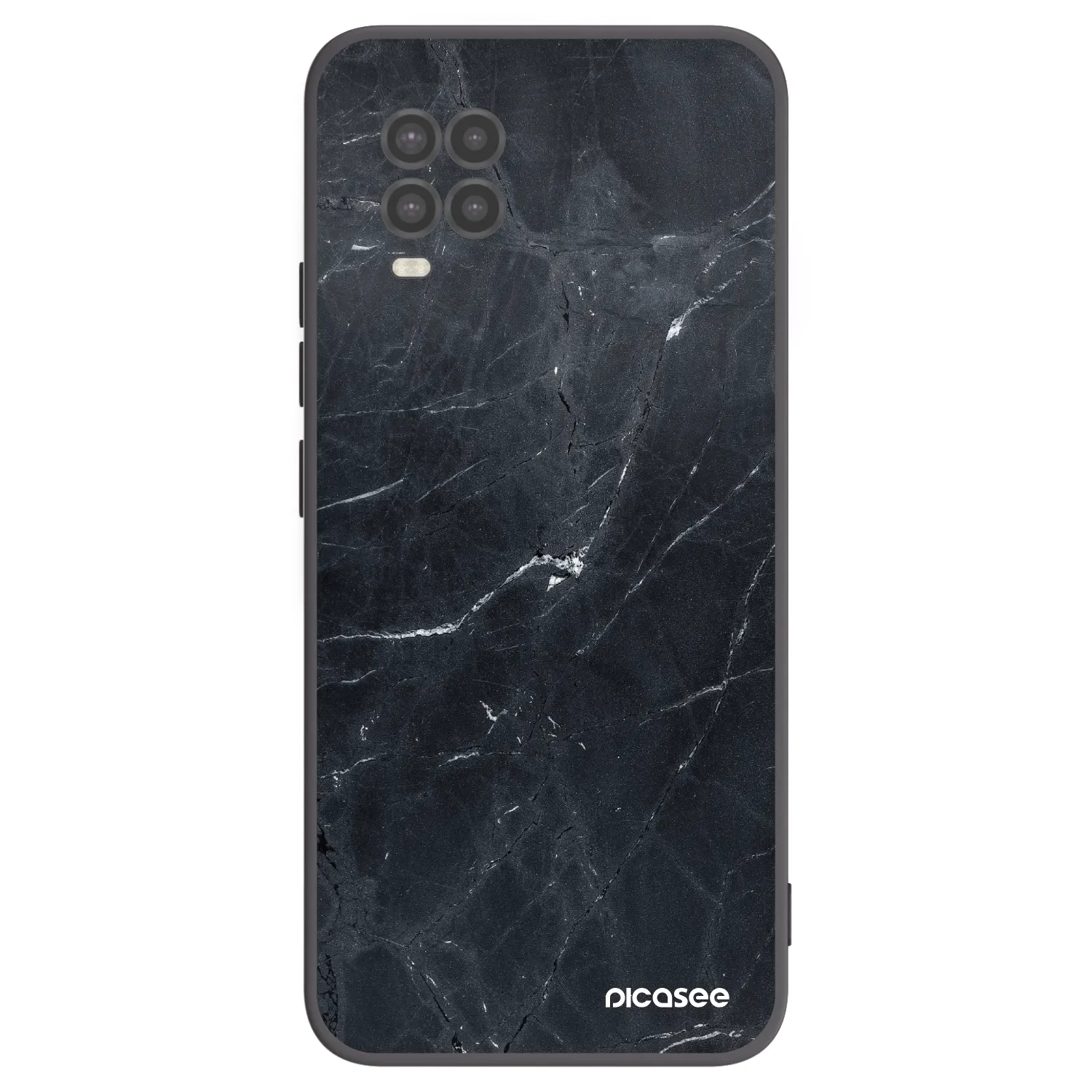 Picasee Xiaomi Mi 10 Lite Hülle - Schwarzes Silikon - Black marble