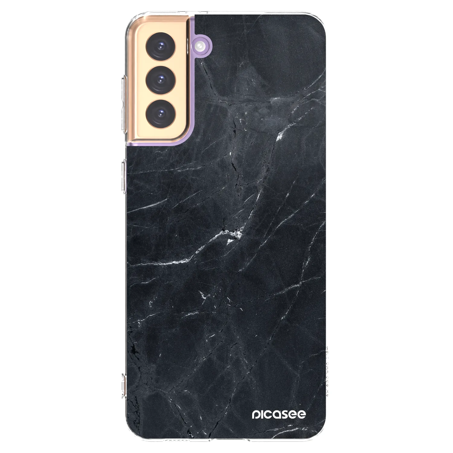 Picasee Samsung Galaxy S21+ 5G G996F Hülle - Transparentes Silikon - Black marble