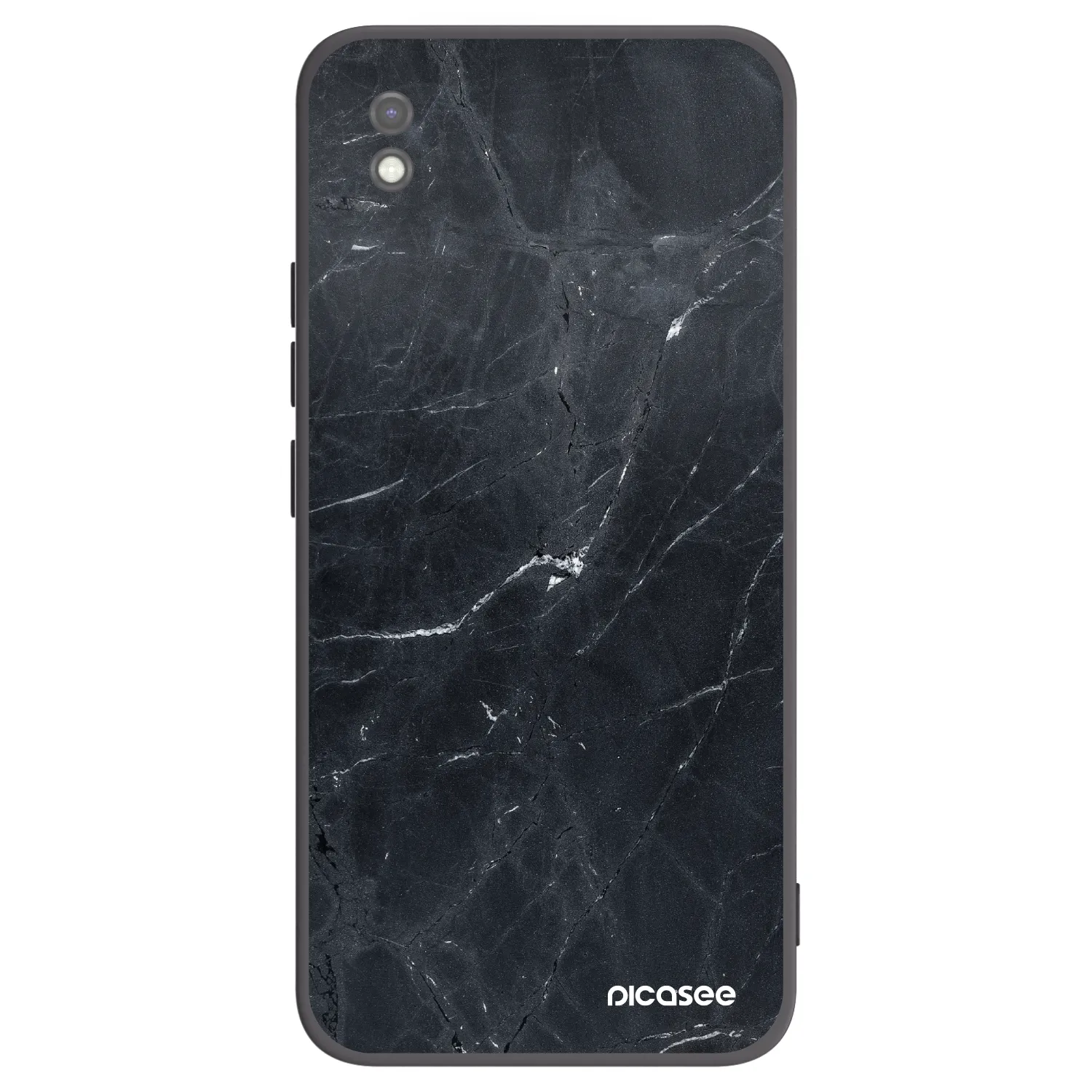 Picasee Xiaomi Redmi 9AT Hülle - Schwarzes Silikon - Black marble