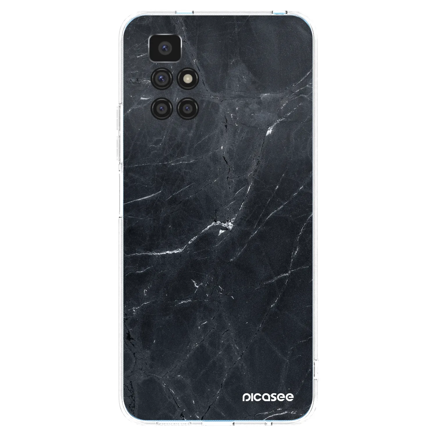 Picasee Xiaomi Redmi 10 Hülle - Transparentes Silikon - Black marble