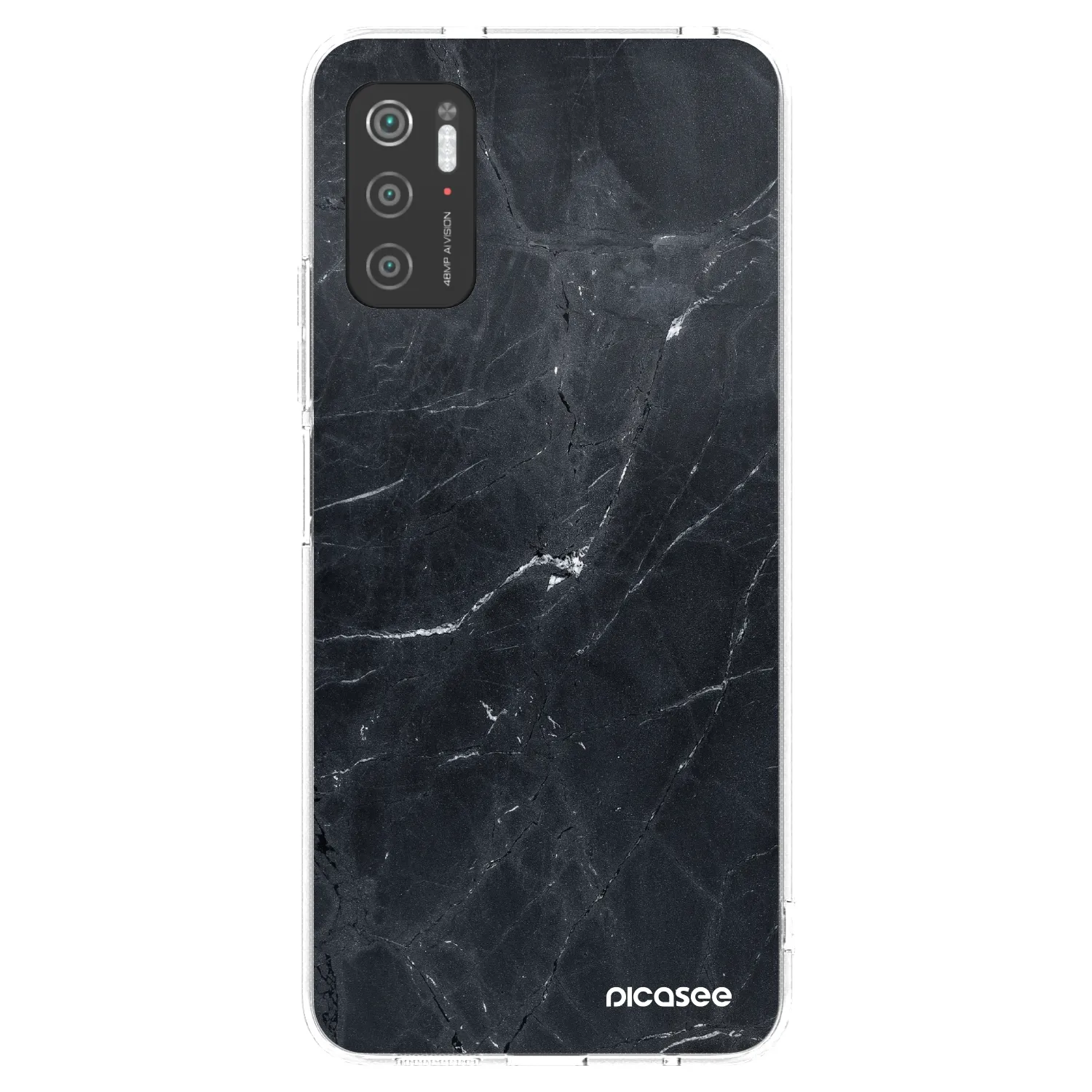 Picasee Xiaomi Poco M3 Pro 5G Hülle - Transparentes Silikon - Black marble