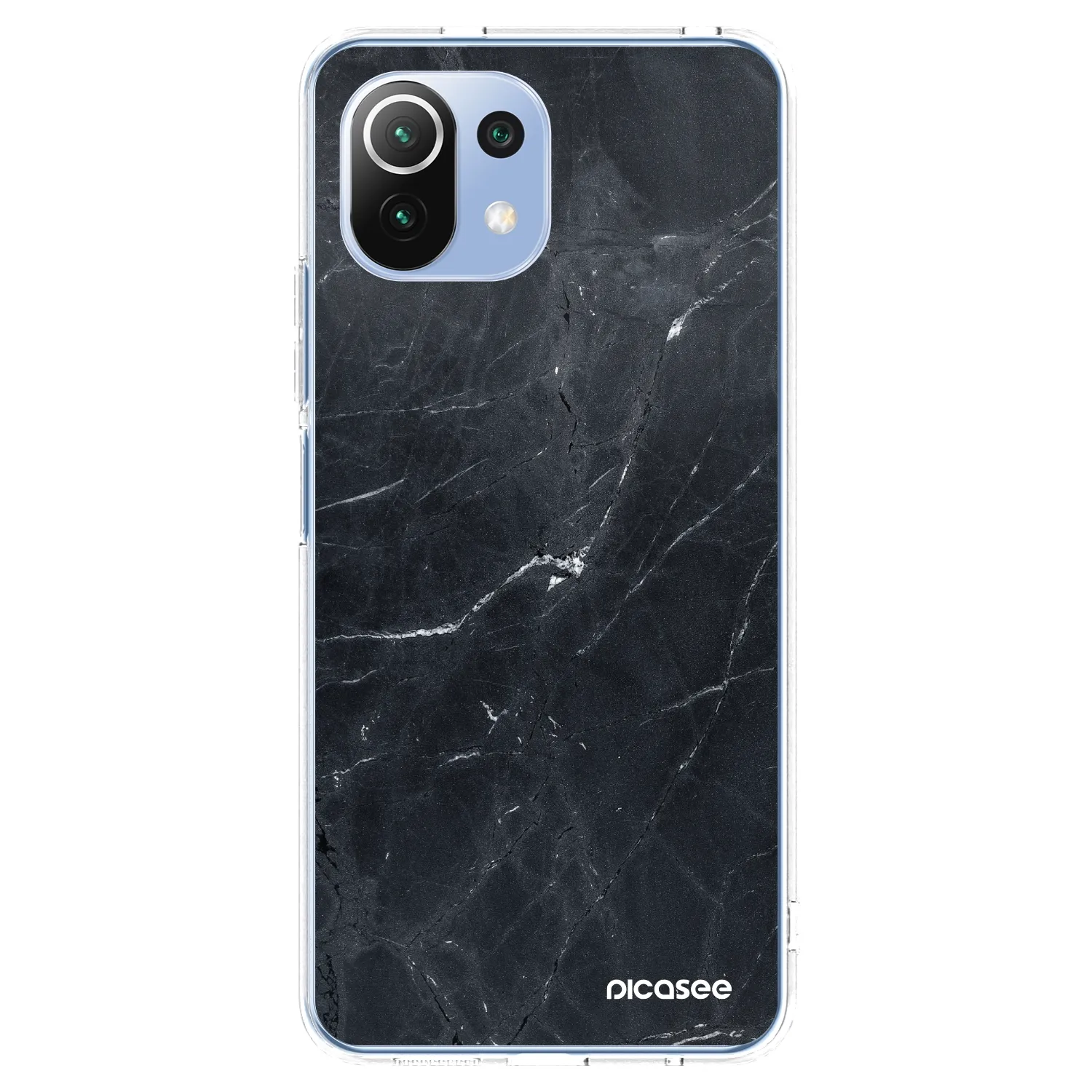 Picasee Xiaomi 11 Lite 5G NE Hülle - Transparentes Silikon - Black marble