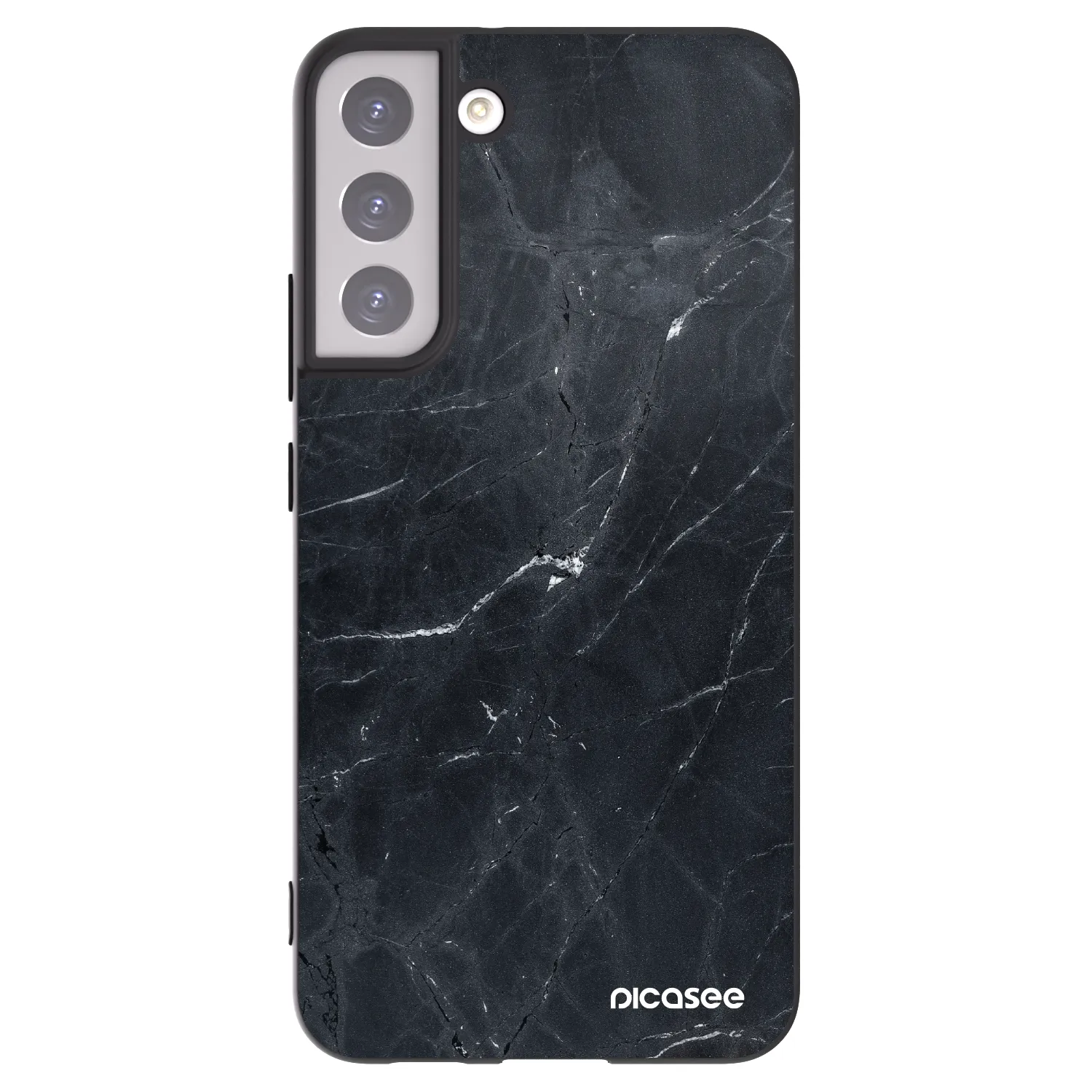 Picasee Samsung Galaxy S22+ 5G Hülle - Schwarzes Silikon - Black marble