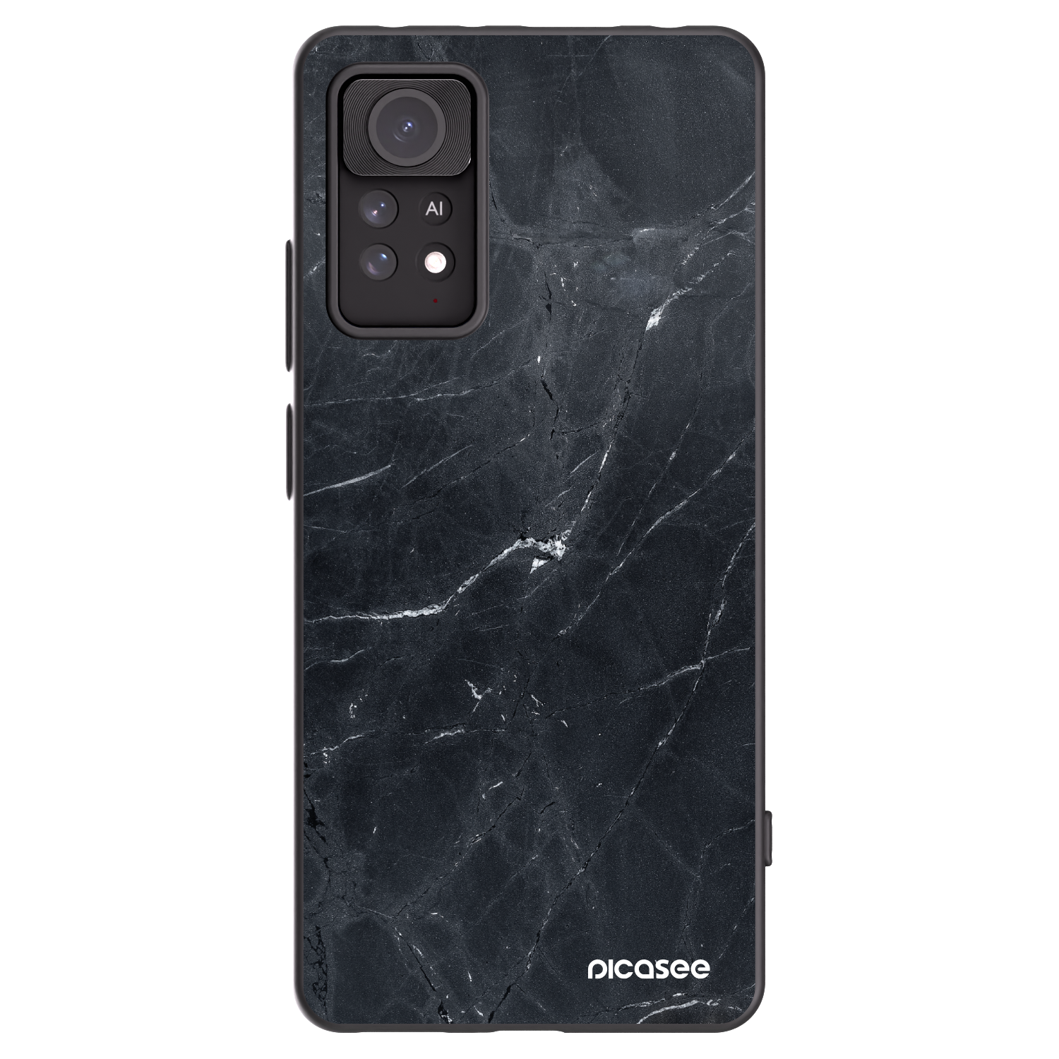 Picasee Xiaomi Redmi Note 11 Pro 5G Hülle - Schwarzes Silikon - Black marble