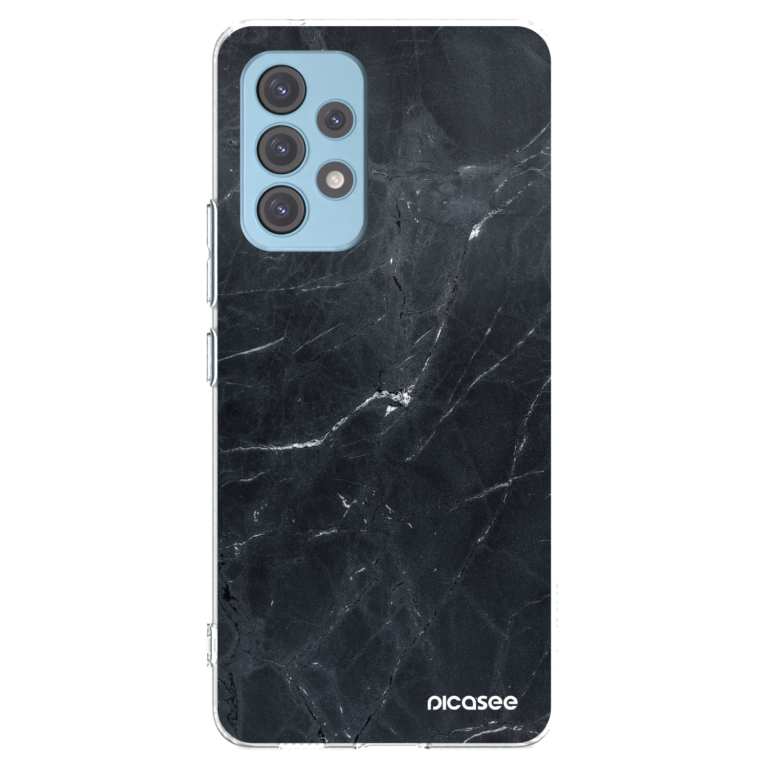 Picasee Samsung Galaxy A53 5G A536 Hülle - Transparentes Silikon - Black marble