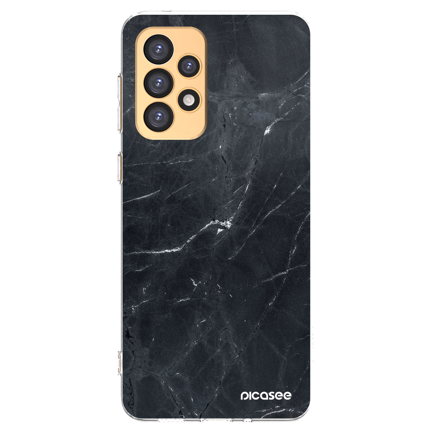 Picasee Samsung Galaxy A33 5G A336 Hülle - Transparentes Silikon - Black marble