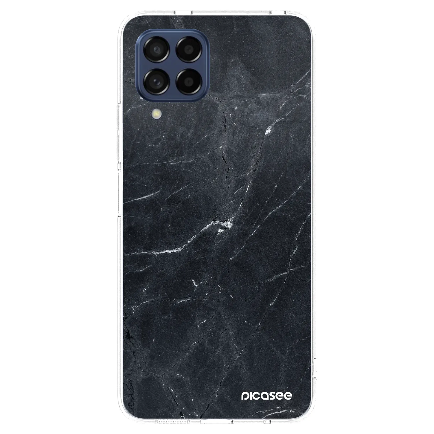 Picasee Samsung Galaxy M53 5G Hülle - Transparentes Silikon - Black marble