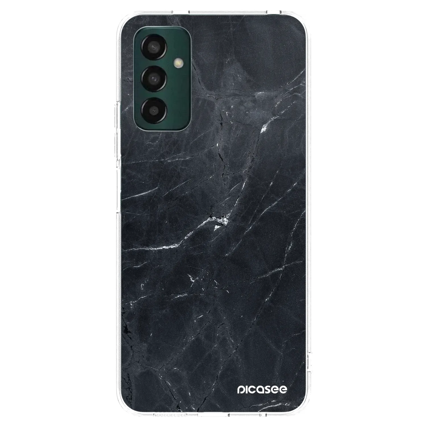 Picasee Samsung Galaxy M13 M135F Hülle - Transparentes Silikon - Black marble