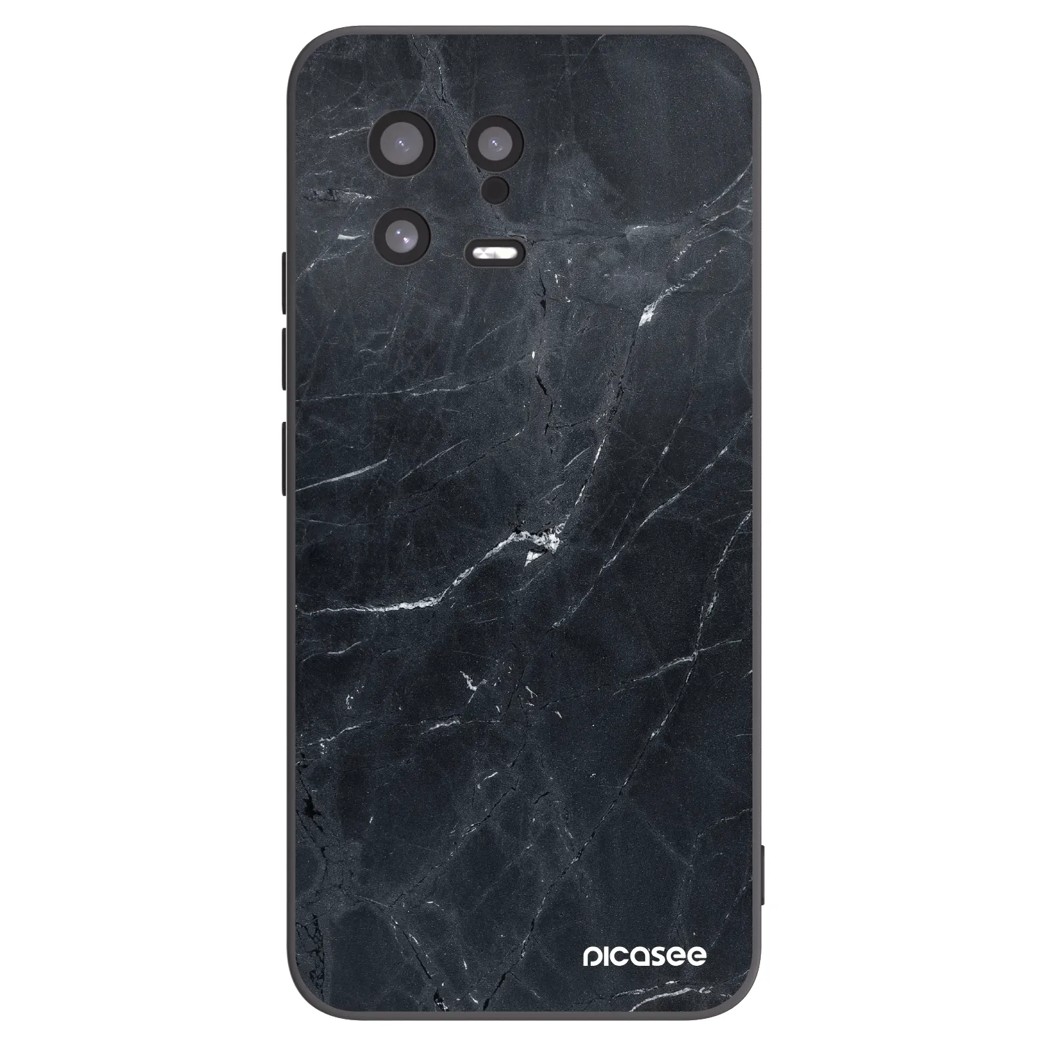Picasee Xiaomi 13 Hülle - Schwarzes Silikon - Black marble